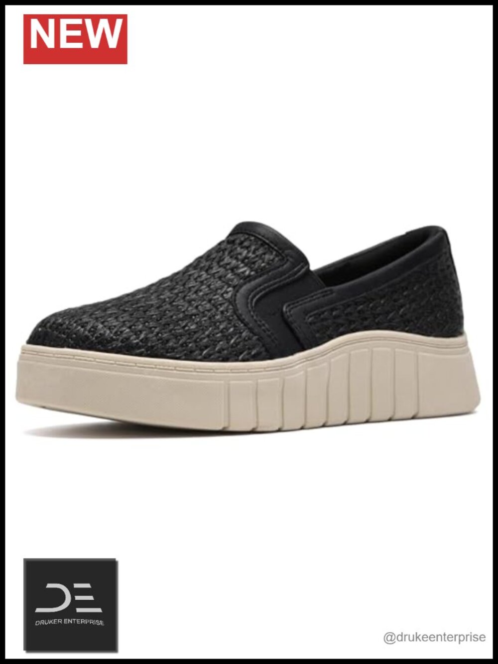 Women's Platform Loafers Slip-On Comfort Foam Textile Shoes